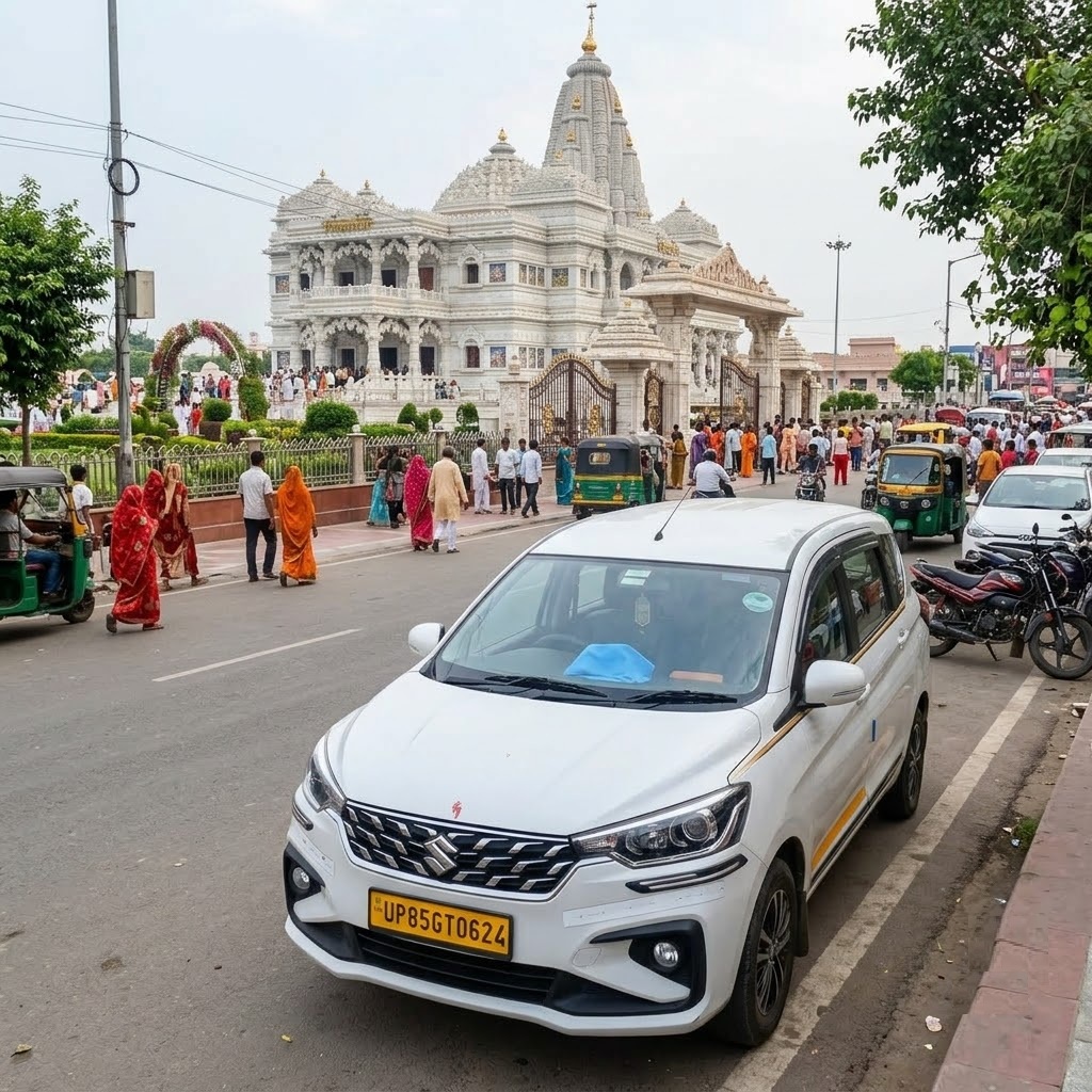 Book a taxi online with Manvi Tour and Travels in Mathura Vrindavan